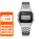 卡西欧（CASIO）男表小金表小方块情侣运动学生男女电子表 送礼物A159WA-N1D