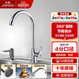 九牧（JOMOO）水龙头水槽龙头洗菜盆精铜单冷单把快开万向旋转厨房水龙头77020 节水防溅单冷龙头77020