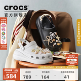 CROCS卡骆驰檀健次同款经典泡芙洞洞鞋轻便舒适男女同款花园鞋|207521 黑色-001(含智必星) 37 /38(230mm)