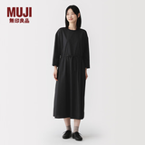 MUJI女式 轻盈 平纹套头连衣裙女装裙子长裙 26年春季连身裙 BC2QXC6S 黑色 M (160/84A)