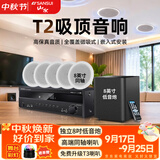 山水（SANSUI）T2 嵌入式吸顶音响音箱 5.1家庭影院音响套装  吊顶喇叭 音箱功放家用商用 家庭吸顶音响客厅环绕 T2【900W功放+8吋喇叭*5+8吋炮】