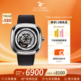 SEVENFRIDAY七个星期五P系列方形大表盘瑞士全自动机械表手表男表礼物推荐 P1B/01 皮带款