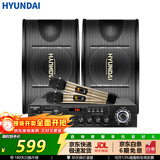 HYUNDAI家庭影院ktv音响套装家用k歌电视客厅会议室卡拉ok全套专业大功率功放机店铺卡包音箱设备 【6.5英寸】家庭版音响套装（晒单送支架）