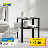 宜家（IKEA）KNARREVIK科纳列维克收纳床边桌家用落地搁架床头置物架 黑色