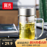 富光双层玻璃杯高硼硅男女士办公大容量茶水分离耐热泡茶水杯子带把手