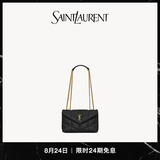 YSL圣罗兰 女士PUFFER TOY羊皮革手袋ysl包包女包 黑色金链 U