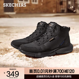 斯凯奇（Skechers）男鞋马丁靴高帮保暖防寒雪地靴加绒男靴男士休闲鞋210788 全黑色/BBK 42.5
