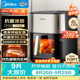 美的（Midea）空气炸锅可视实用烘焙大容量 家用多功能烘焙蒸烤一体机 上下双热源金属内腔智能免翻面KZC6054