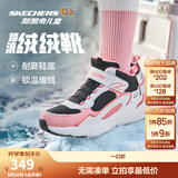 Skechers斯凯奇儿童秋冬休闲男女童二棉鞋轻质加绒保暖靴405222L/302583L 女童/黑色/白色/粉红色/BKWP 38
