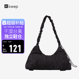 Keep瑜伽挎包健身包游泳包大容量手提包休闲单肩手提防水户外包经典黑