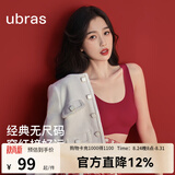 ubras【虞书欣同款】小奶皮云朵隐形无尺码内衣女粉底液文胸透气无痕 【经典】丝绒红色 均码 常规版-背心款100-130斤/A-C杯