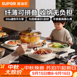 苏泊尔（SUPOR）折叠暖菜板 饭菜保温板加热桌垫菜板 烘干发酵调温定时保温板BF6040P822D（方形）