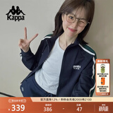 卡帕（Kappa）背靠背运动外套女款2026新款复古针织撞色开衫卫衣女潮K0E62WK01D