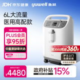鱼跃6L升医用分子筛制氧机制氧带雾化中重度缺氧助呼吸8F-6W