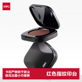 得力（deli）指纹采集印台圆形印台印油便携式儿童印章印泥免洗迷你印泥银行合同仿伪指纹盖印 财会用品TB112