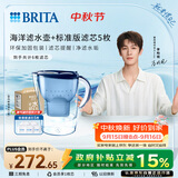 碧然德（BRITA） 过滤净水器 家用滤水壶 净水壶 海洋系列 3.5L蓝色 一壶6芯装 环保加固包装
