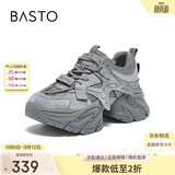 百思图老爹鞋厚底增高小个子女超火运动休闲鞋G8897AM6