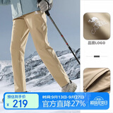 骆驼（CAMEL）户外冲锋软壳裤女防风防水加绒登山裤男丨火山岩发热 A23CAVV106