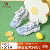 骆驼（CAMEL）【迪丽热巴同款】柠萌丑萌鞋女运动休闲鞋 L25A202062 米/蓝  37
