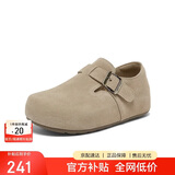 百思图厚底全包勃肯鞋休闲一脚蹬女单鞋D3787AM6