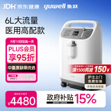 鱼跃6L升医用分子筛制氧机制氧带雾化中重度缺氧助呼吸8F-6W