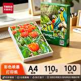 天章 （TANGO）彩喷纸A4彩色喷墨打印纸110g杂志海报宣传单彩印纸简历照片相片打印纸100张/包新绿天章