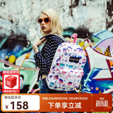 JANSPORT杰斯伯双肩背包男女清新森系书包繁花波点旅行包通勤电脑包 T50133V彩红泡泡-无侧袋无隔层