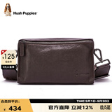 暇步士（Hush Puppies）斜挎包单肩包牛皮男大容量复古邮差小挎包休闲简约生日礼物