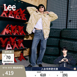 Lee【张凌赫代言】中蓝色水洗428懒懒裤高腰女显瘦宽腿牛仔裤潮流 中蓝色 24