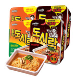 paldo八道方便面饭盒面极地辣牛肉+泡菜味86g*4盒热巴同款韩国进口泡面
