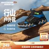 Skechers斯凯奇男童雪地靴户外棉靴儿童运动鞋冬大童棉鞋406415L 黑色/蓝色/柠檬色/BBLM 36