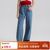 ELLE KIDS新疆棉爱心牛仔裤春季女童大童天然环保亲肤舒适百搭直筒裤