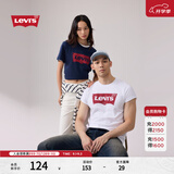 Levi's李维斯情侣美式宽松印花时尚简约舒适潮流纯棉圆领短袖T恤 白色 002A0-0000 2XL