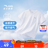 安踏童装儿童t恤男女童清风T夏季新款速干透气舒适青少年短袖12-16岁 【店长推荐丨100%涤】纯净白5110-1 170 cm