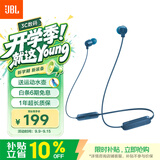 JBLTUNE135BT蓝牙无线耳机 颈挂式运动耳机 无线立体声耳机适用 苹果耳机 蓝色