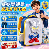 TOOWINN奥特曼书包幼儿园3-6岁迪迦赛罗护脊儿童背包男孩六一儿童节礼物 【礼盒装】赛罗奥特曼书包宝蓝-双眼闪光+手臂可动 奥特曼玩具幼儿园书包3-6岁一年级小学生男孩生日礼物