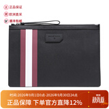 巴利（BALLY）男士PVC手拿包可装电脑男包 BOLLIS LARGE OF 36 6224351 黑色红白条纹