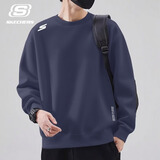 斯凯奇（Skechers）卫衣男士秋冬季新款青少年透气保暖情侣打底衫大码宽松圆领套头衫 -026R奥德赛灰【常规】 XL /180 （推荐140-160斤）现货速发