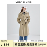 VEGA CHANG风衣外套女2026春秋新款中长款知识分子大衣小个子早秋英伦风外套 摩卡棕 L