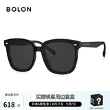 BOLON暴龙眼镜太阳镜防晒墨镜偏光镜男女款韩版经典方框遮阳镜 BL3027 大码BL3037C11-暗黑色