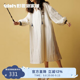 野兽派家居（tbh）哈利波特魔法永恒全棉刺绣长睡衣女士家居服睡裙秋  S礼物