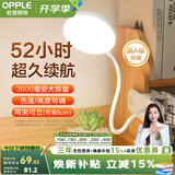 欧普照明（OPPLE）台灯护眼灯书桌学生充电应急宿舍寝室夹子灯卧室用led床头灯 【国A级护眼】【3600毫安】白色
