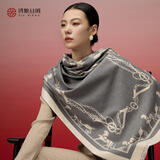 绣娘丝绸【软糯亲肤】100%桑蚕丝真丝绒女围巾丝巾披肩礼盒礼物送妈妈女友
