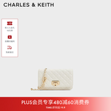 CHARLES&KEITH经典菱格链条小方单肩斜挎包包女包生日礼物送女友CK2-70160131 Cream奶白色 小包
