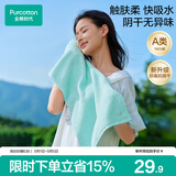 全棉时代毛巾纯棉不易掉毛加大加厚方巾抗菌柔软强吸水 薄荷绿34*70cm