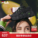 斐乐可颂鞋丨FILA老爹鞋秋季女鞋厚底增高面包鞋运动鞋通勤休闲鞋 黑-BK 36.5