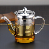 天城一品 玻璃茶壶花茶具沏茶带过滤器烧水壶冲茶器高温耐热 公道壶500ml