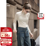 唐狮（TonLion）2026秋冬女半高领净色肌理针织高级感内搭打底衫可外穿Z