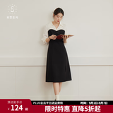 独束【束型系列】大码郁金裙双版型拼接连衣裙女新款显瘦气质裙子 常规梨形- M (尺码：1) 拍前和客服确认尺码