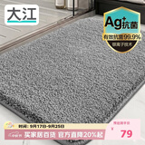 大江Ag+银离子 抗菌浴室地垫卫生间门口吸水垫厕所脚垫纯色60x90cm